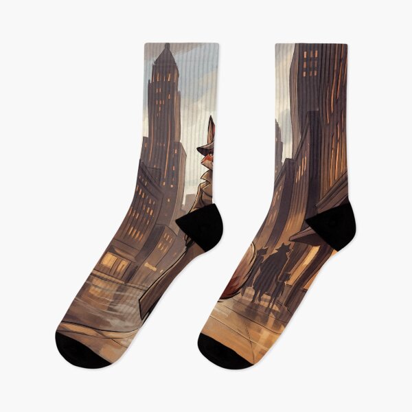 Item preview, City Shadows Stroll | Golden Hour Noir Fox Detective designed and sold by ThegrayInterval.