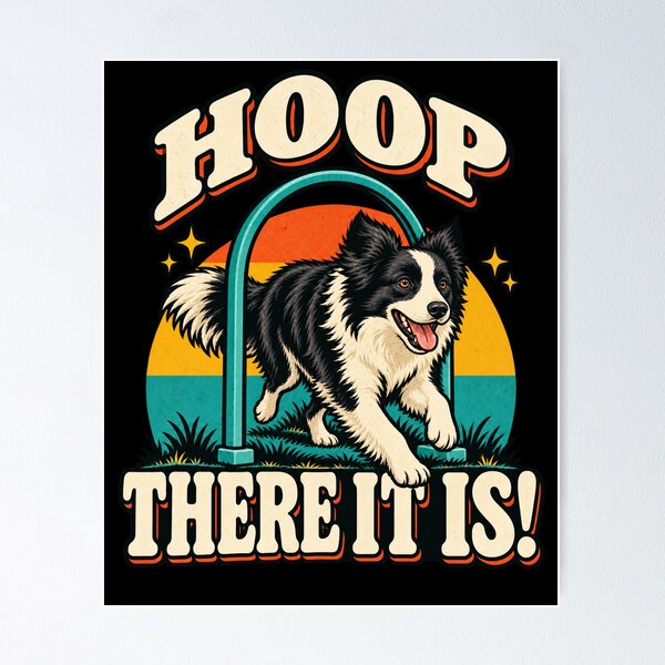 Item preview, Divertidos arneses caninos, adiestrador de perros Border Collie, agilidad retro designed and sold by JackCurtis1991.