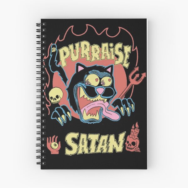Item preview, Funny Satanic Black Cat Purraise Retro Metal Parody designed and sold by AngusShanahan.