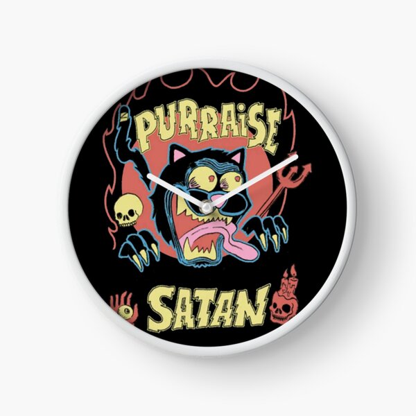 Item preview, Funny Satanic Black Cat Purraise Retro Metal Parody designed and sold by AngusShanahan.