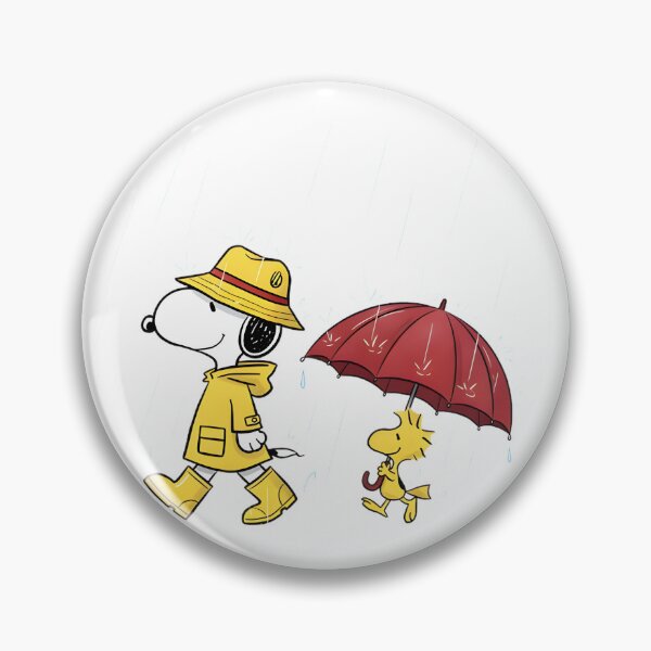 Item preview, Snoopy and Woodstock Walking in the Rain Cute Illustration Design designed and sold by Dragonbowmen.