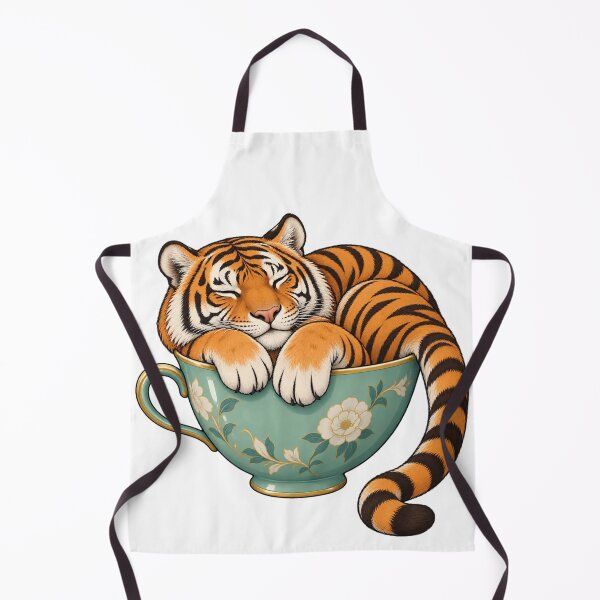Item preview, Sleeping tiger in a flowery cup designed and sold by Lazenco.