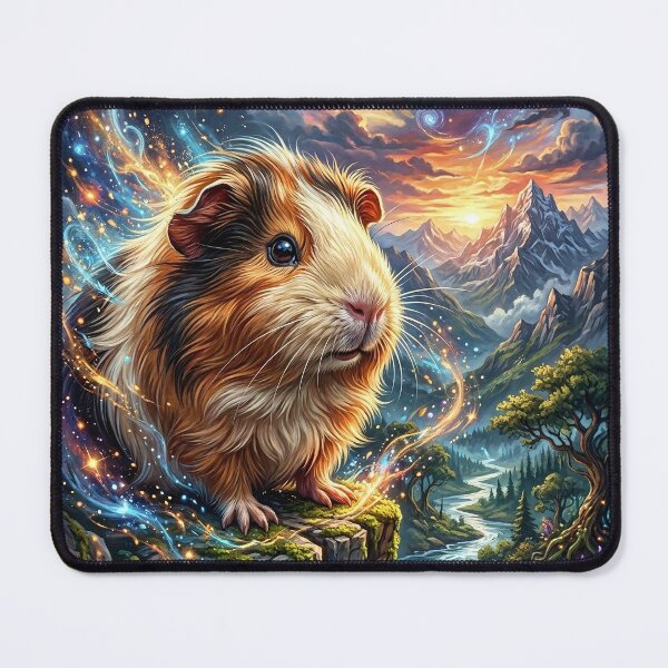 Item preview, Guinea Pig in a Magical Galaxy Landscape designed and sold by Lucid Dream Pixel.