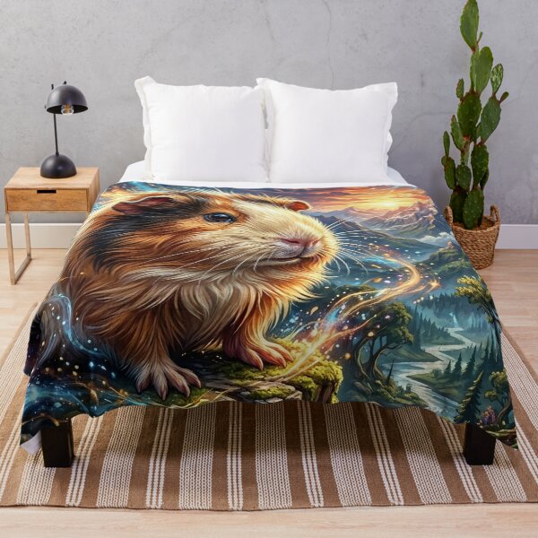 Item preview, Guinea Pig in a Magical Galaxy Landscape designed and sold by Lucid Dream Pixel.