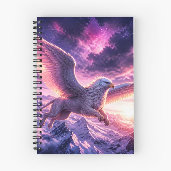 Item preview, Majestic White Griffin Soaring Over Mountains designed and sold by Fanta-sticky.