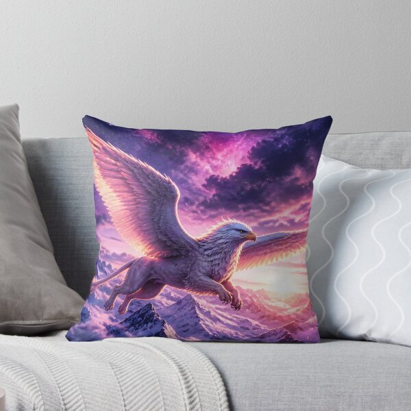 Item preview, Majestic White Griffin Soaring Over Mountains designed and sold by Fanta-sticky.