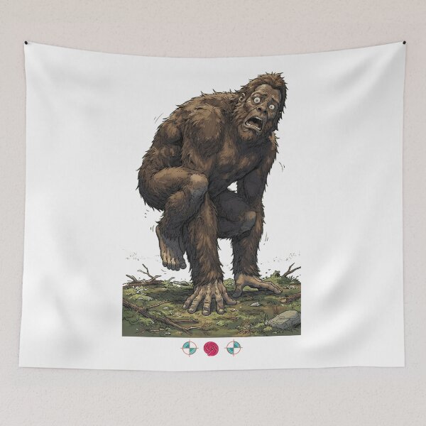 Item preview, Startled Sasquatch - Funny Bigfoot Caught on Camera Panic Pose designed and sold by Whimsy Trail Co.