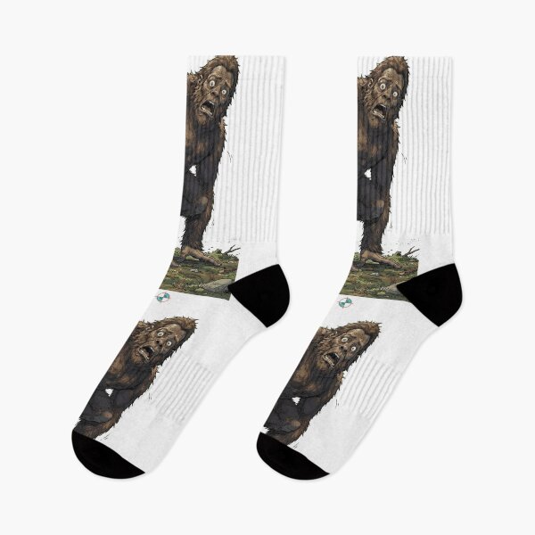 Item preview, Startled Sasquatch - Funny Bigfoot Caught on Camera Panic Pose designed and sold by Whimsy Trail Co.