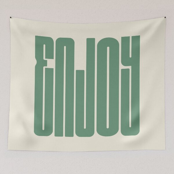 Item preview, Enjoy Typography – Minimalist Retro Motivational Quote Design designed and sold by tindian.