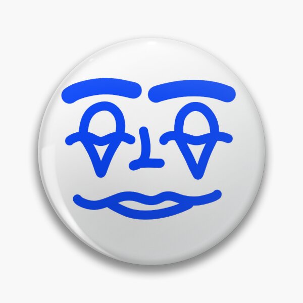 Item preview, Blue Happy Eyes Doodle Face designed and sold by felipemaldonadoart.