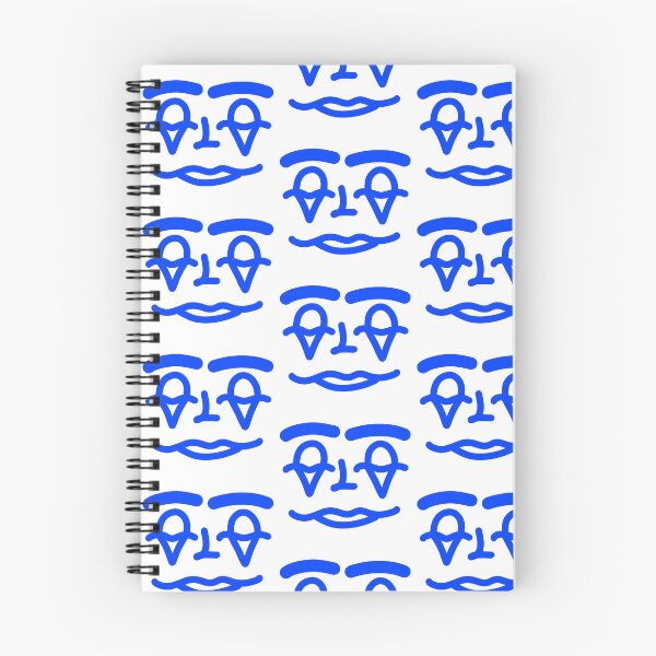 Item preview, Blue Happy Eyes Doodle Face designed and sold by felipemaldonadoart.