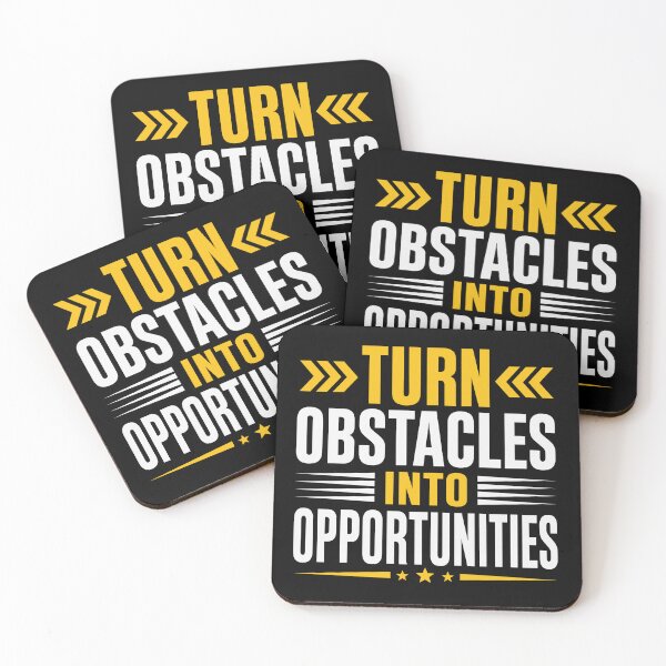 Item preview, Turn Obstacles Into Opportunities Motivational Resilience Typography T-Shirt designed and sold by rejowan-arts.