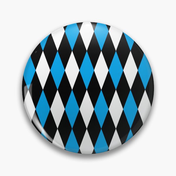 Item preview, Blue Black White Harlequin Diamonds Pattern - Dark  designed and sold by PatternTitan.