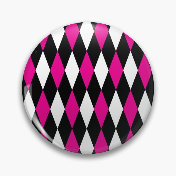 Item preview, Pink Black White Harlequin Diamonds Pattern - Dark  designed and sold by PatternTitan.