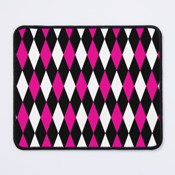 Item preview, Pink Black White Harlequin Diamonds Pattern - Dark designed and sold by PatternTitan.