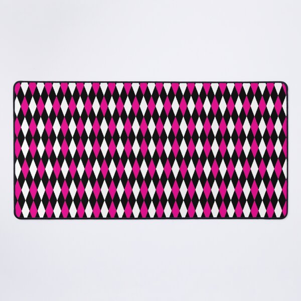 Item preview, Pink Black White Harlequin Diamonds Pattern - Dark designed and sold by PatternTitan.