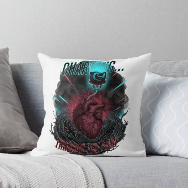 Item preview, Charging Through The Pain Motivational Heart Design designed and sold by Lespribos .