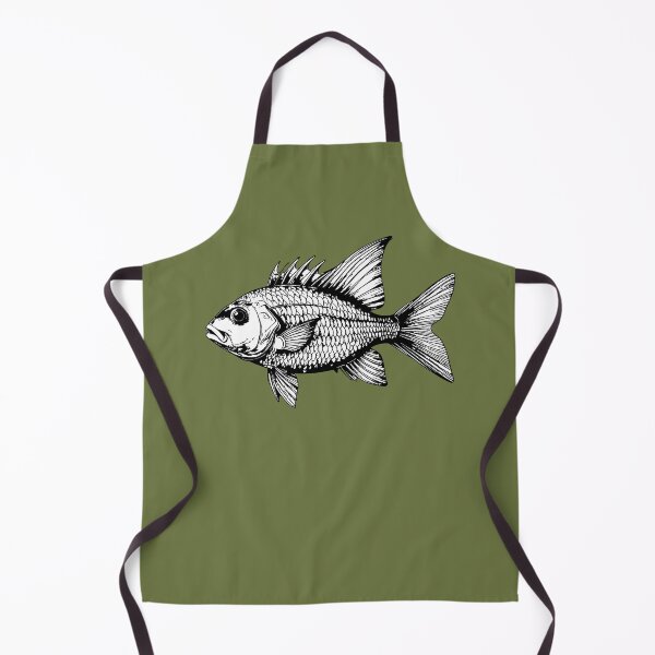 Item preview, Vintage Linocut Fish Art Coastal Decor designed and sold by Litely.