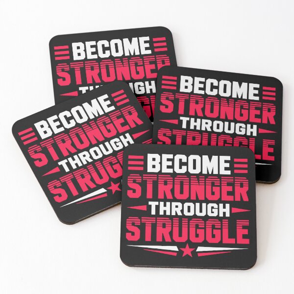 Item preview, Become Stronger Through Struggle Motivational Resilience Typography T-Shirt designed and sold by rejowan-arts.