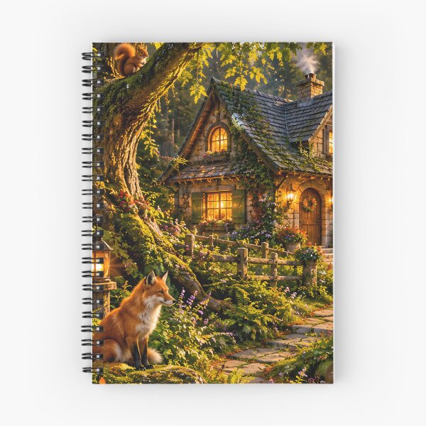 Item preview, Enchanted Forest Cottage Stone Bridge Fox designed and sold by Pyt27.