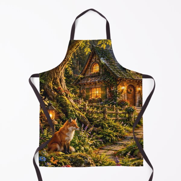 Item preview, Enchanted Forest Cottage Stone Bridge Fox designed and sold by Pyt27.
