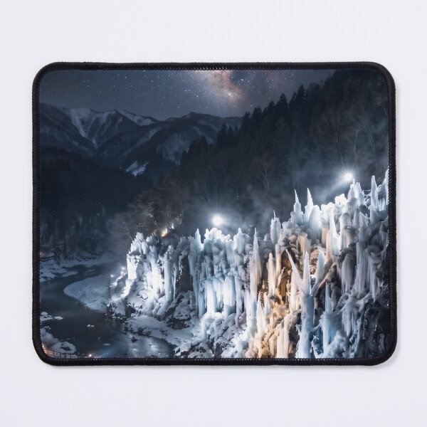 Item preview, Misotsuchi Icicles Starry Night Photography designed and sold by conohitoAI-ArtGallery.