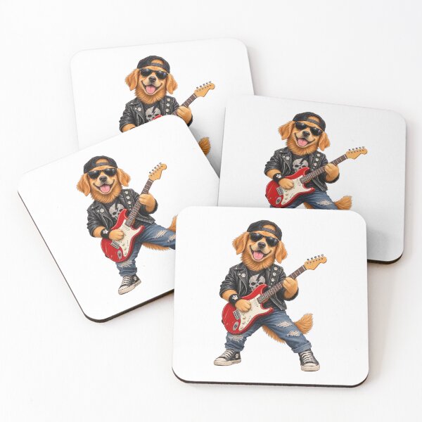 Item preview, Rock Star Dog Playing Electric Guitar designed and sold by FootprintofLove.
