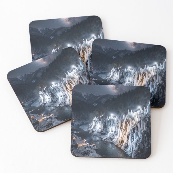 Item preview, Misotsuchi Icicles Starry Night Photography designed and sold by conohitoAI-ArtGallery.