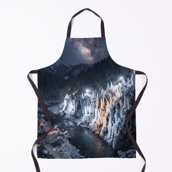 Item preview, Misotsuchi Icicles Starry Night Photography designed and sold by conohitoAI-ArtGallery.