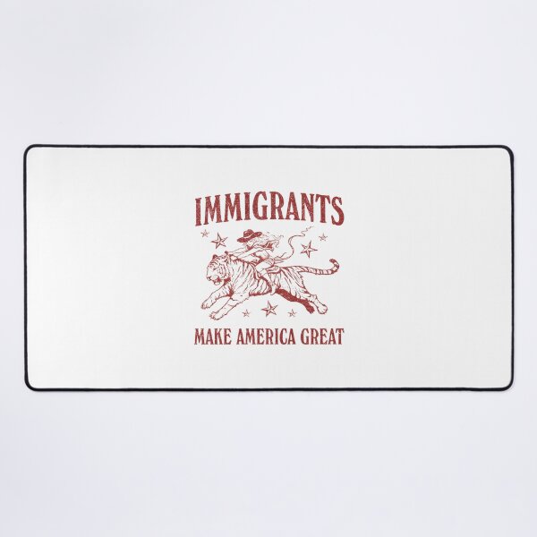 Item preview, Immigrants Make America Great Feminist Activist Design with Cat Riding Tiger Meme for Political Protest and Liberal Support designed and sold by shelbykayhunt.