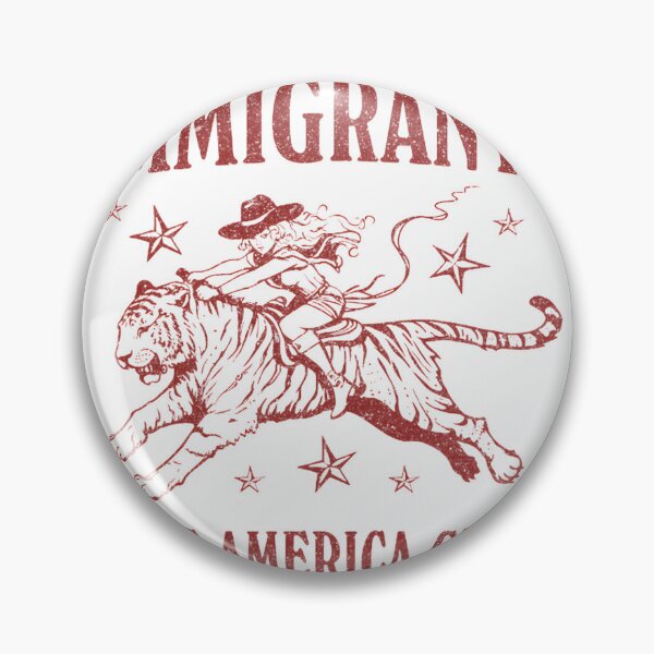Item preview, Immigrants Make America Great Feminist Activist Design with Cat Riding Tiger Meme for Political Protest and Liberal Support designed and sold by shelbykayhunt.
