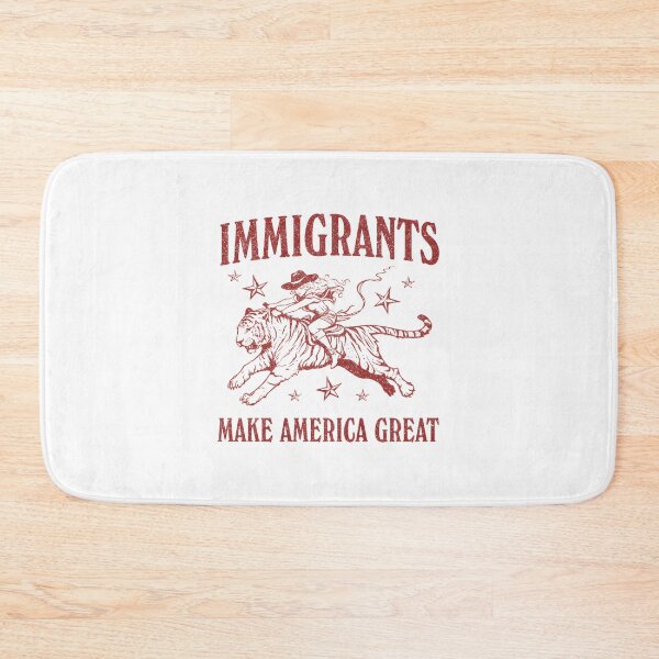 Item preview, Immigrants Make America Great Feminist Activist Design with Cat Riding Tiger Meme for Political Protest and Liberal Support designed and sold by shelbykayhunt.