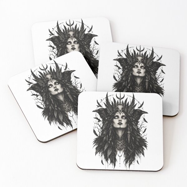 Item preview, Raven Queen Gothic Witch Headdress Art designed and sold by Wyrdly Wicked Co. .