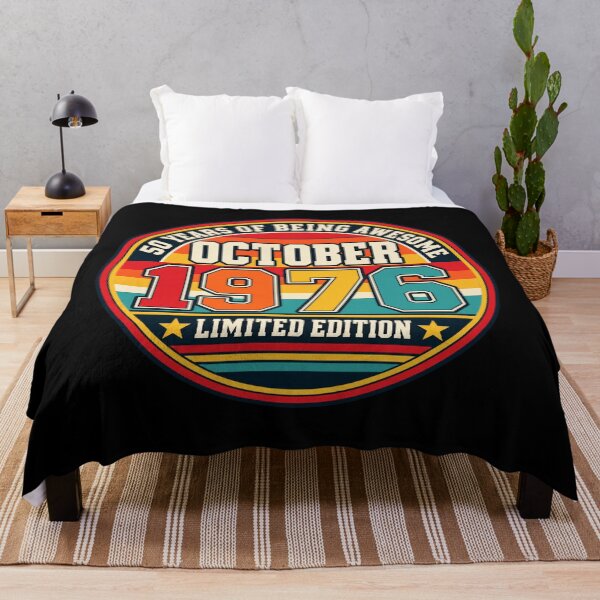 Item preview, Awesome Since October 1976 Vintage Retro 50th Birthday Design designed and sold by Trendably.