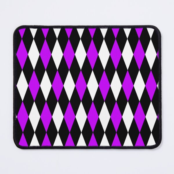 Item preview, Purple Black White Harlequin Diamonds Pattern - Dark designed and sold by PatternTitan.
