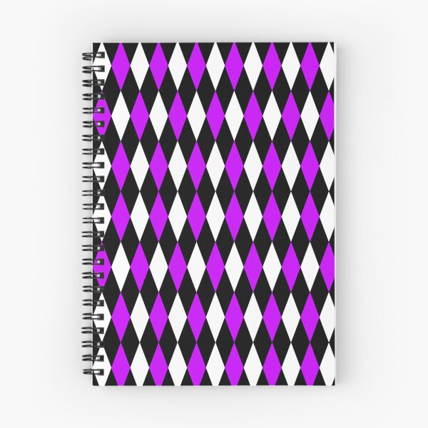 Item preview, Purple Black White Harlequin Diamonds Pattern - Dark  designed and sold by PatternTitan.