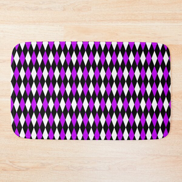 Item preview, Purple Black White Harlequin Diamonds Pattern - Dark  designed and sold by PatternTitan.