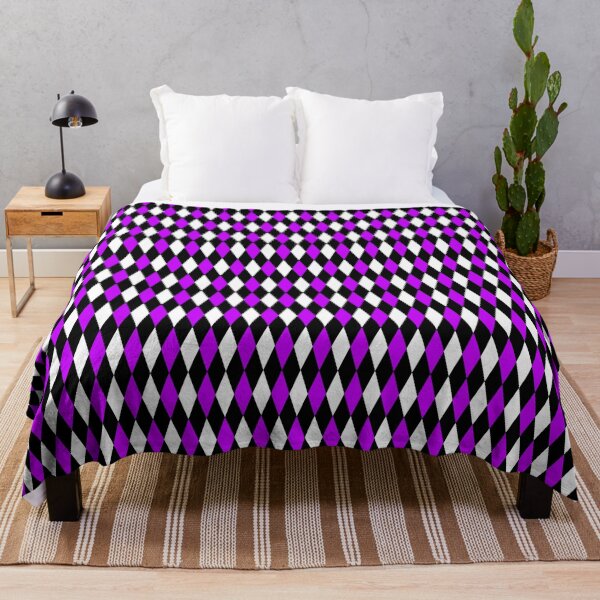 Item preview, Purple Black White Harlequin Diamonds Pattern - Dark  designed and sold by PatternTitan.
