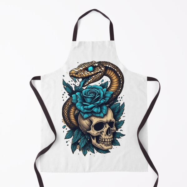 Item preview, Blue Rose Snake and Skull Art designed and sold by Mido-artister.