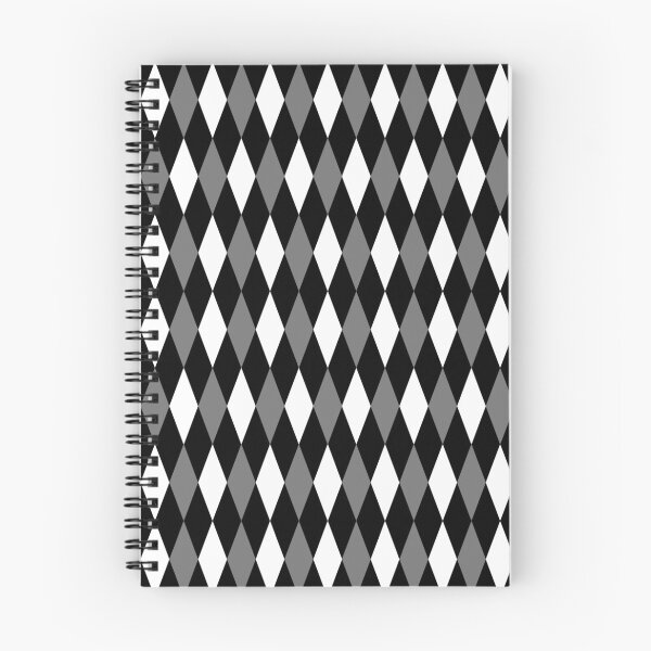 Item preview, Gray Black White Harlequin Diamonds Pattern - Dark  designed and sold by PatternTitan.