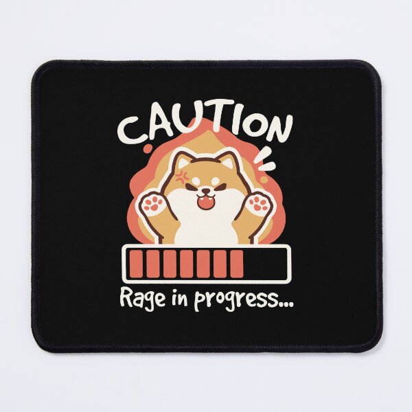 Item preview, Rage in Progress - Angry Shiba Inu on Fire Funny Dog designed and sold by NemiMakeit.