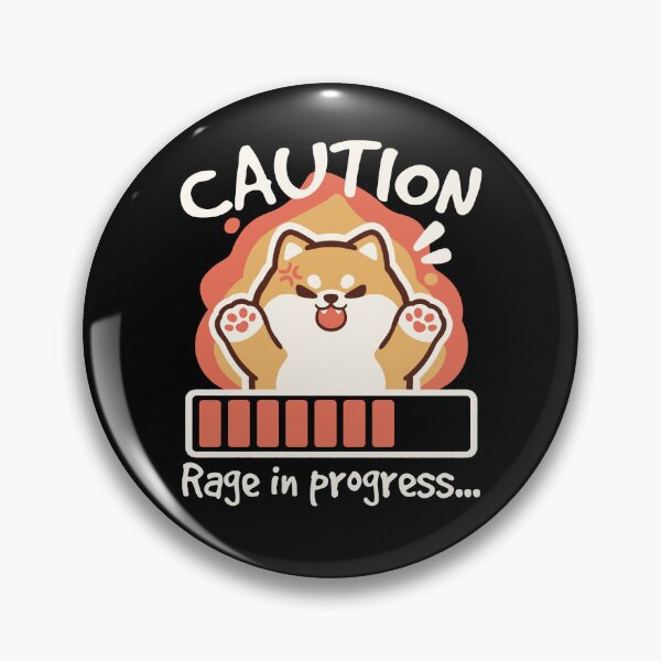Item preview, Rage in Progress - Angry Shiba Inu on Fire Funny Dog designed and sold by NemiMakeit.