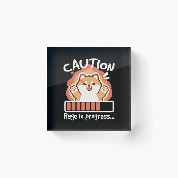 Item preview, Rage in Progress - Angry Shiba Inu on Fire Funny Dog designed and sold by NemiMakeit.