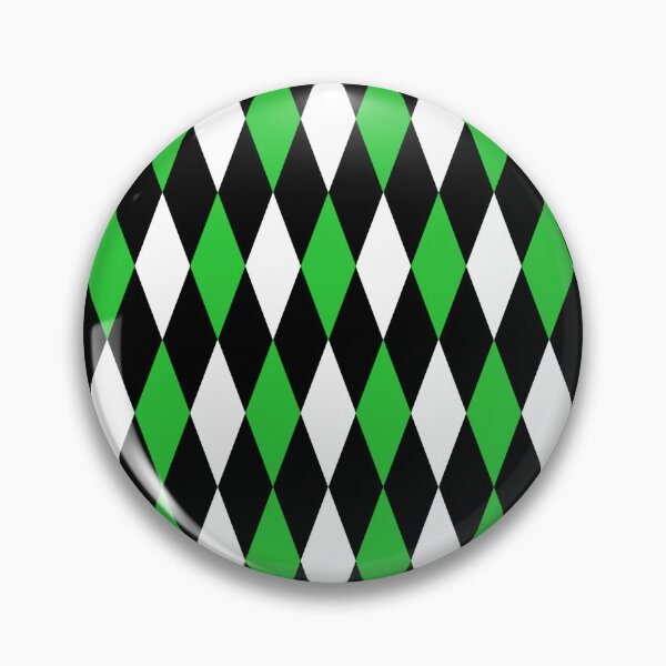 Item preview, Green Black White Harlequin Diamonds Pattern - Dark  designed and sold by PatternTitan.