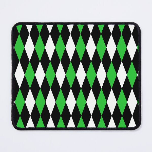 Item preview, Green Black White Harlequin Diamonds Pattern - Dark designed and sold by PatternTitan.