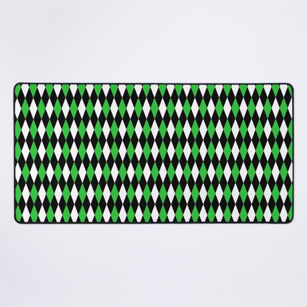 Item preview, Green Black White Harlequin Diamonds Pattern - Dark designed and sold by PatternTitan.