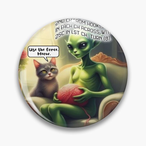 Item preview, Crochet pattern stitches magic alien use the force sci-fi cat designed and sold by BigMRanch.