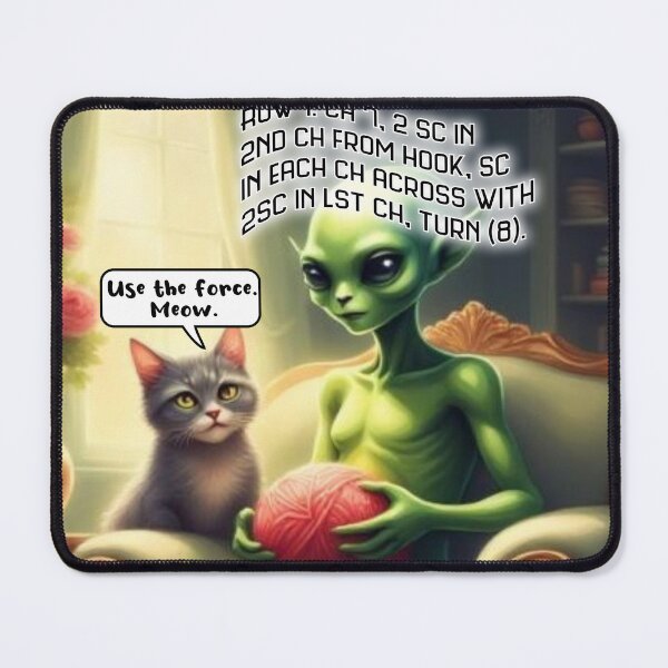 Item preview, Crochet pattern stitches magic alien use the force sci-fi cat designed and sold by BigMRanch.