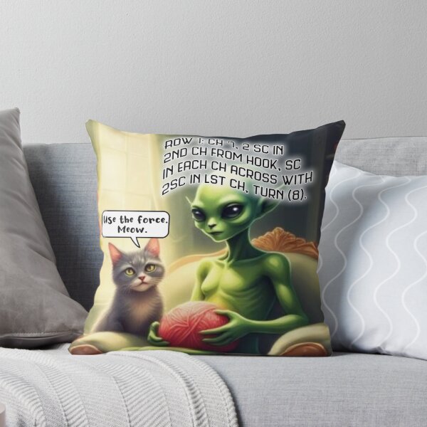 Item preview, Crochet pattern stitches magic alien use the force sci-fi cat designed and sold by BigMRanch.