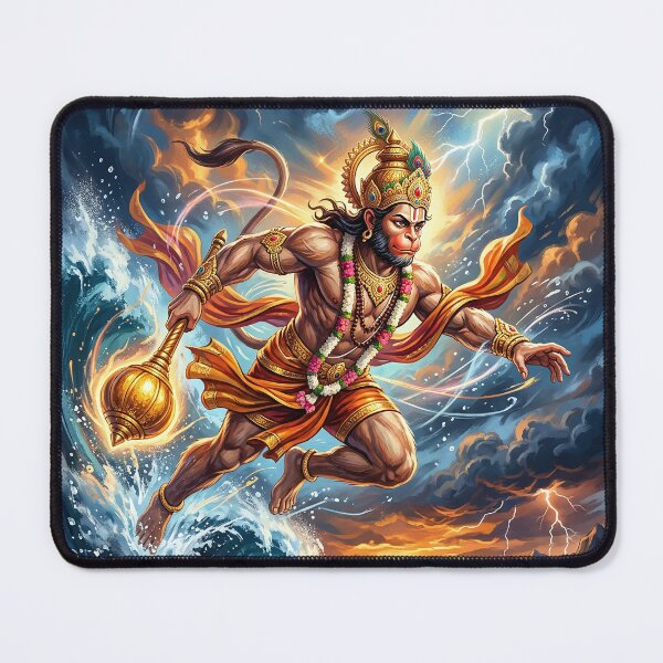 Artikelvorschau, Hanuman Crossing the Sea - Epic Hindu Art entworfen und verkauft von Lucid Dream Pixel.
